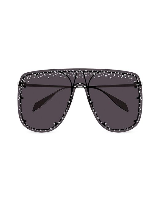 Alexander McQueen 99MM Embellished Mask Sunglasses