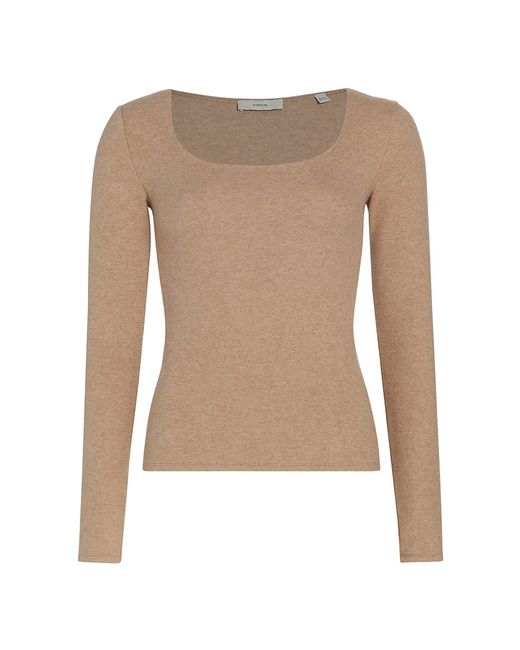 Vince Fitted Scoop-Neck Top
