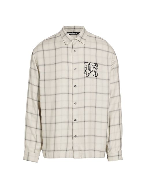 Palm Angels Logo Checked Button-Front Shirt