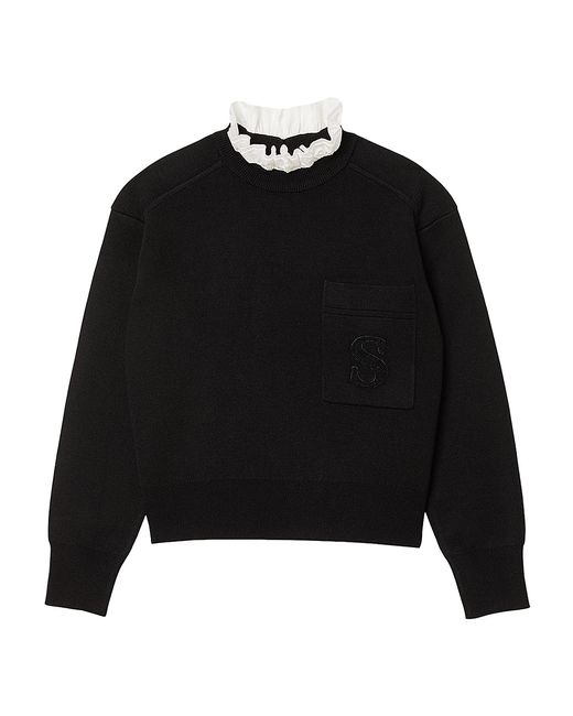 Sandro Knitted Sweater With High Neck