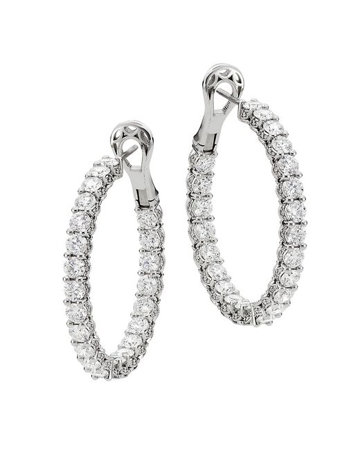 Tacori Classic Crescent Royalt 18K 7.10 TCW Diamond Hoop Earrings