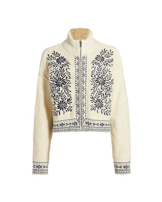 Free People True Embroidered Blend Cardigan