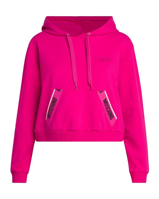 Moschino Stretch-Cotton Cropped Hoodie
