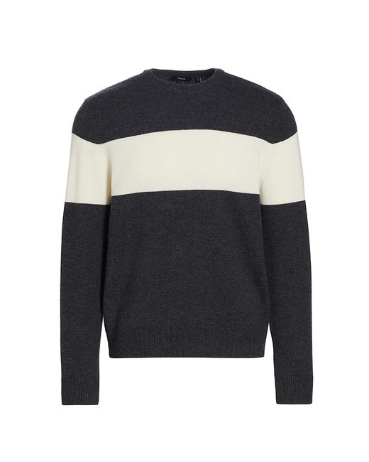 Theory Hilles Striped Wool-Blend Sweater