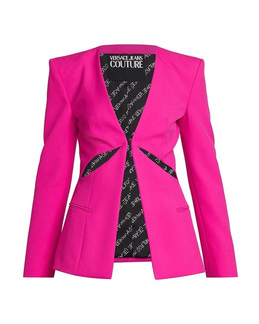 Versace Jeans Couture V-Neck Cut-Out Jacket