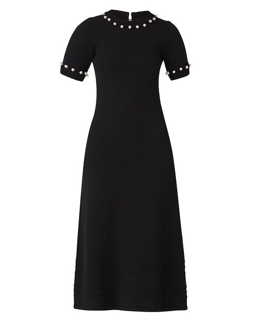 Shoshanna Delano Bead-Embellished Blend Midi-Dress