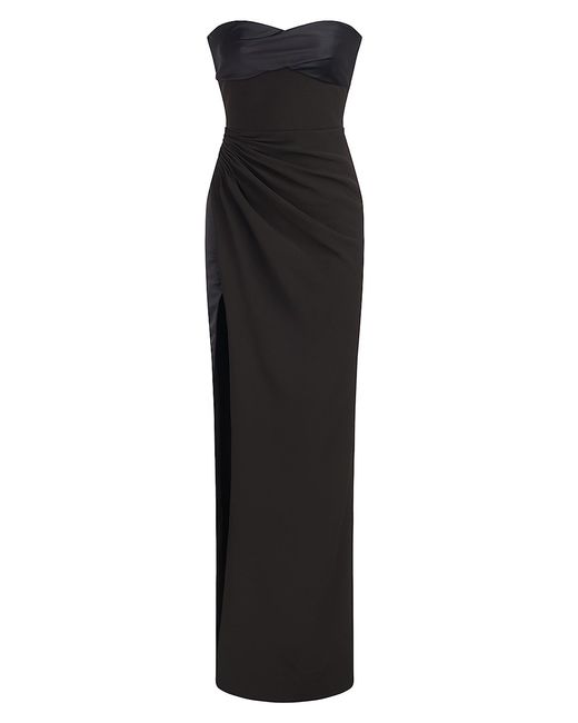 H Halston Esther Strapless Crepe Satin Gown