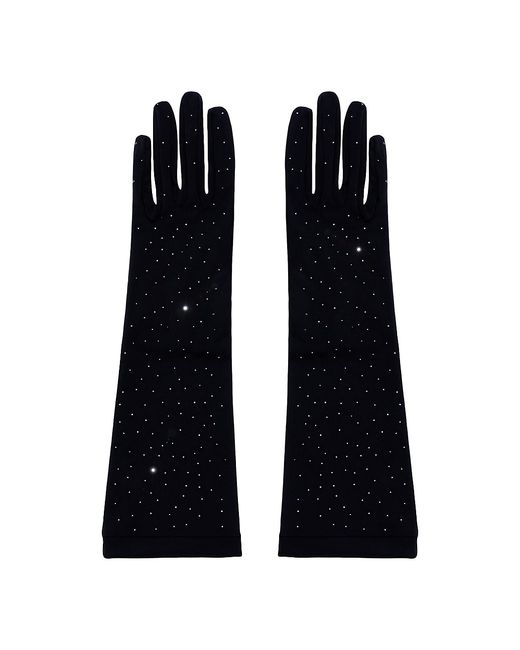 Seymoure Gloves Grace Long Crystal-Embellished Gloves