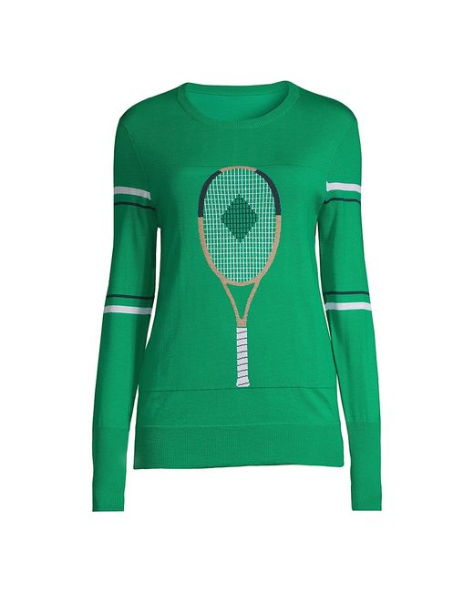 L'Etoile Sport Racquet Wool Intarsia Knit Sweater