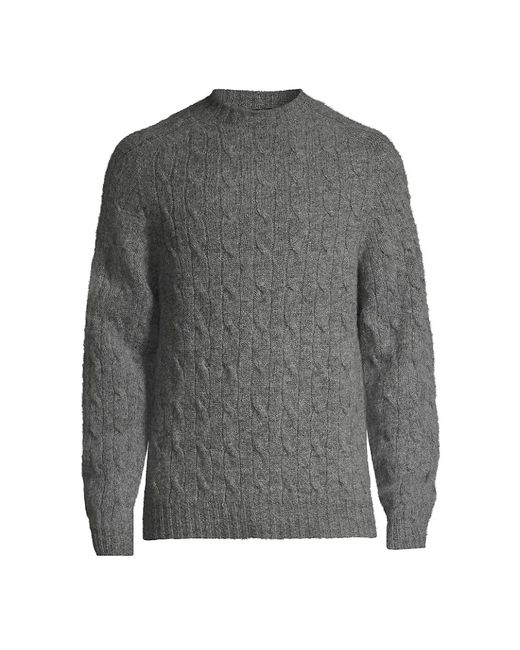 Drake's Shetland Wool Cable-Knit Sweater