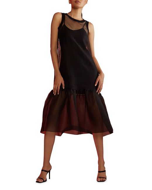 Cynthia Rowley Organza Midi Dress