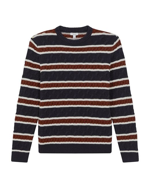 Reiss Littleton Striped Wool-Cotton Sweater