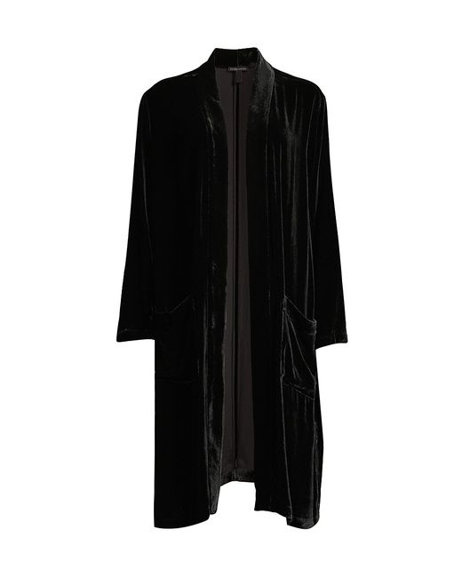 Eileen Fisher High-Collar Long Jacket