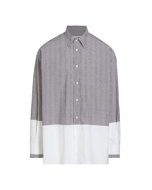 Mm6 Maison Margiela Colorblocked Striped Long-Sleeve Shirt