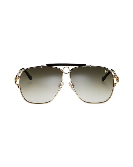 Vintage Frames Company Sniper 54MM 24K-Gold-Plated Metal Sunglasses