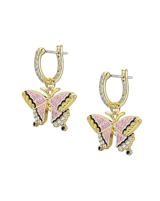 Swarovski Idyllia Goldtone Crystal Butterfly Drop Earrings