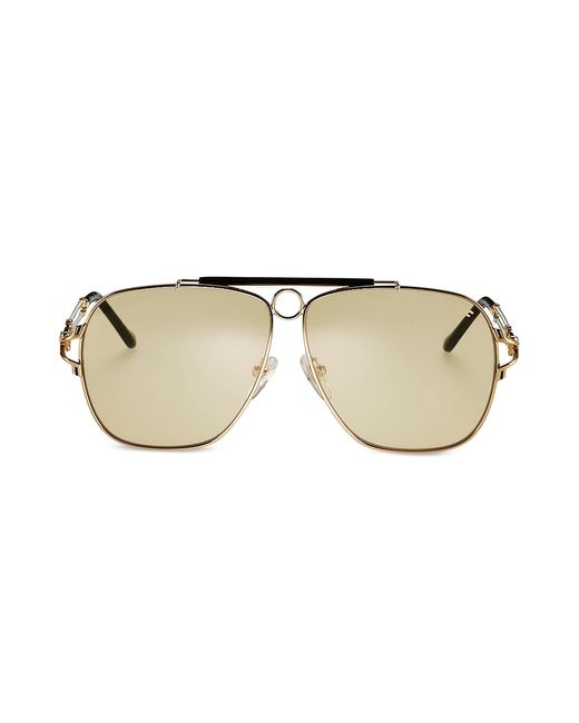 Vintage Frames Company Sniper 54MM24k-Gold-Plated Metal Sunglasses