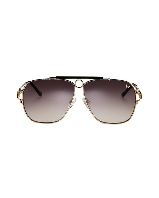 Vintage Frames Company Sniper 54MM 24K-Gold-Plated Metal Sunglasses