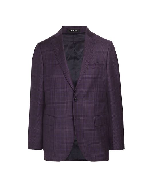Saks Fifth Avenue COLLECTION Plaid Virgin Single-Breasted Blazer
