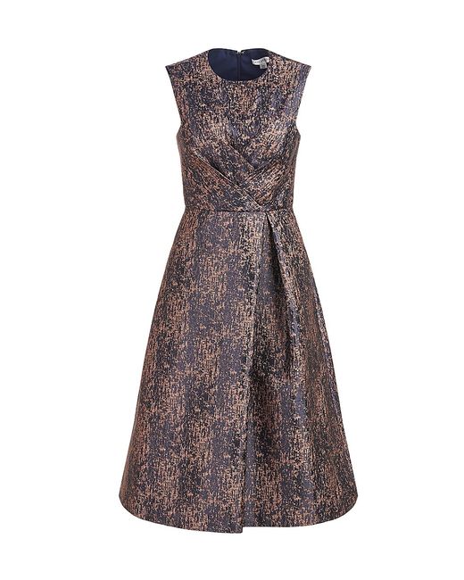 Kay Unger Rhoda Abstract Jacquard Midi-Dress