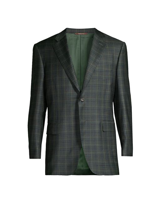 Canali Siena Plaid Two-Button Sport Coat