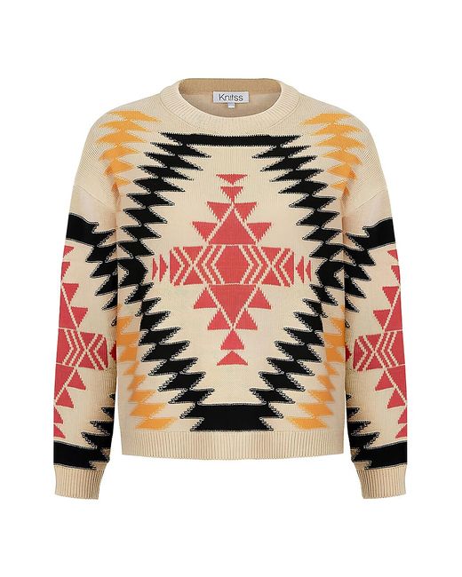 Knitss Von Geometric Wool-Blend Sweater