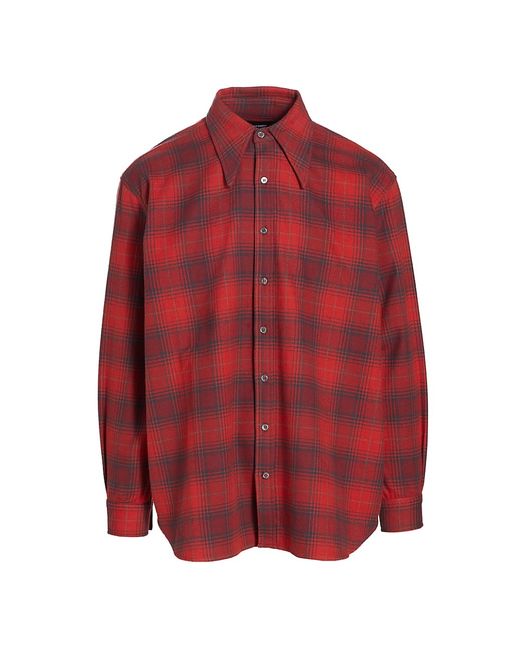 Willy Chavarria Big Willy Plaid Relaxed-Fit Shirt