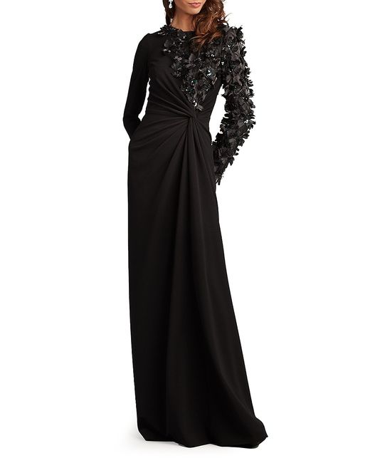 Sho 3D Floral Long-Sleeve Gown