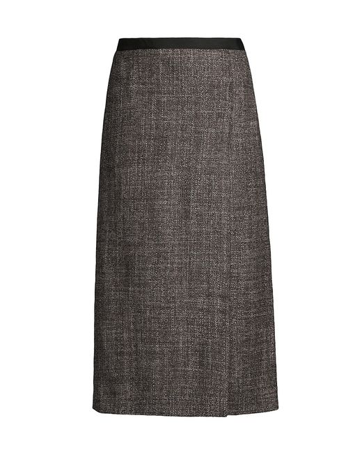Tory Burch Overlap Wool Midi Skirt
