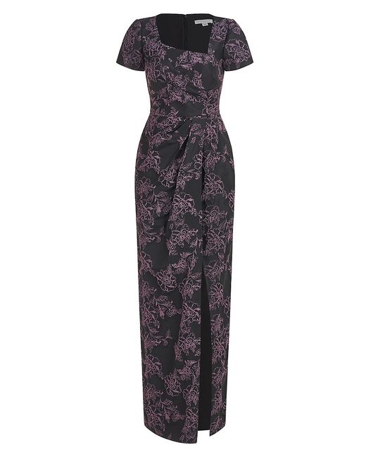 Kay Unger Roslyn Floral Jacquard Gown