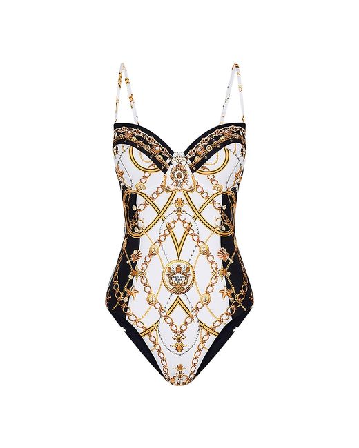 Camilla Abstract-Print Underwire One-Piece Swimsuit