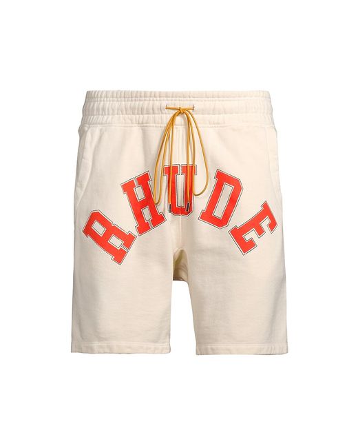 R H U D E Rhude Eagles Logo Cotton Sweat Shorts