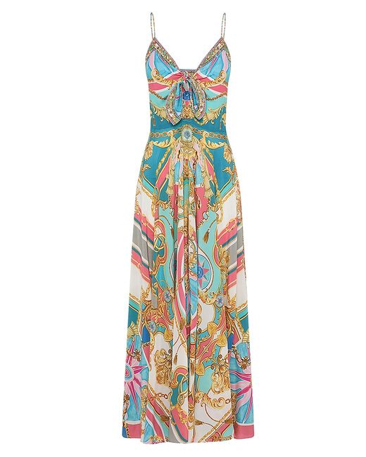 Camilla Abstract-Print Sleeveless Maxi Dress