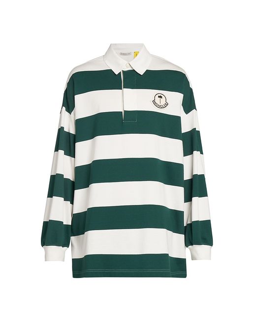 Moncler Genius Moncler x Palm Angels Striped Long-Sleeve Polo Shirt