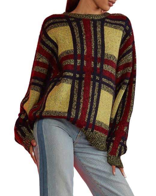 Cynthia Rowley Mohair Wool-Blend Jacquard Sweater