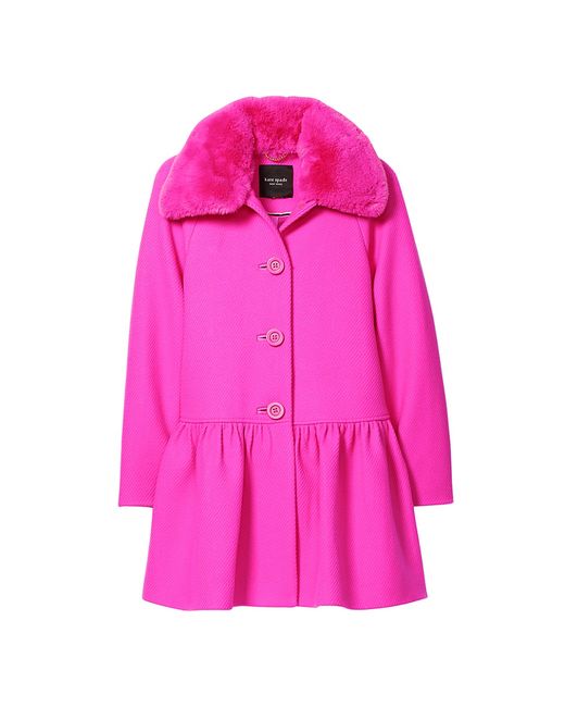 Kate Spade New York Mainline Wool-Blend Flounce Coat