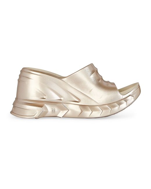 Givenchy Marshmallow Wedge Sandals Laminated Rubber