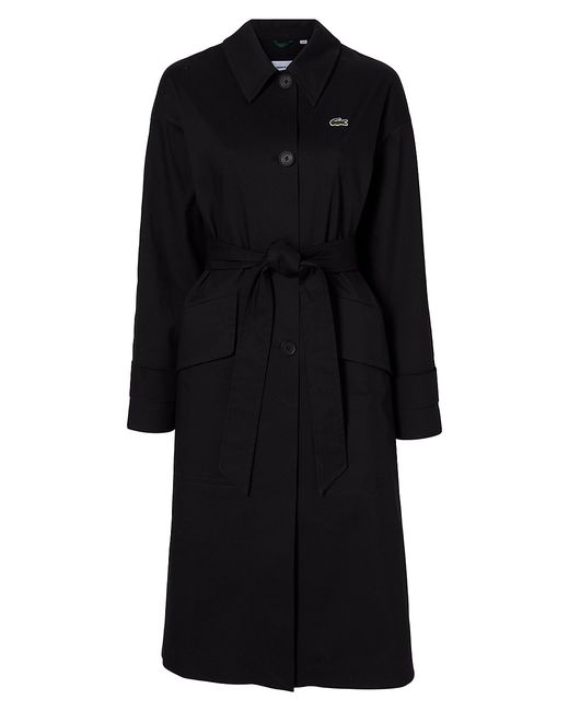 Lacoste X Bandier Belted Cotton-Blend Trench Coat