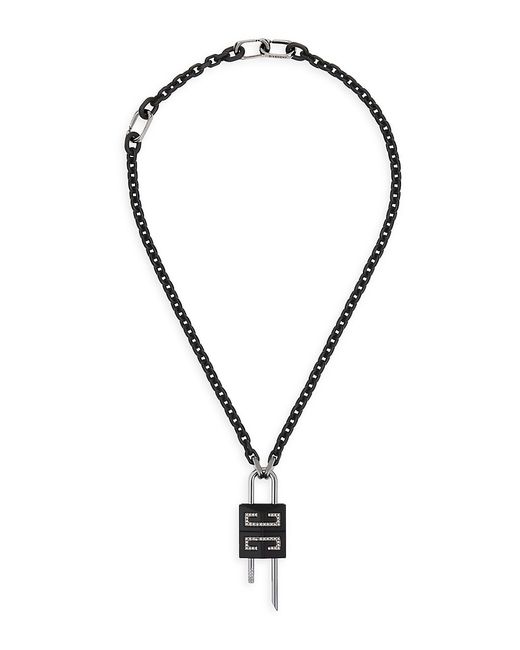 Givenchy Lock Necklace Metal With Crystals