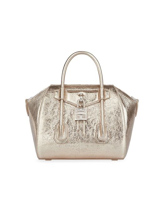 Givenchy Mini Antigona Lock Top Handle Bag Laminated