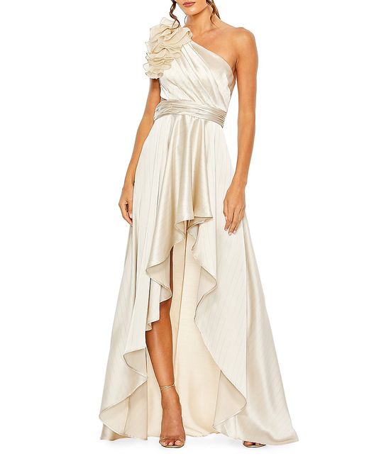 Mac Duggal Asymmetric Ruffled High-Low Gown