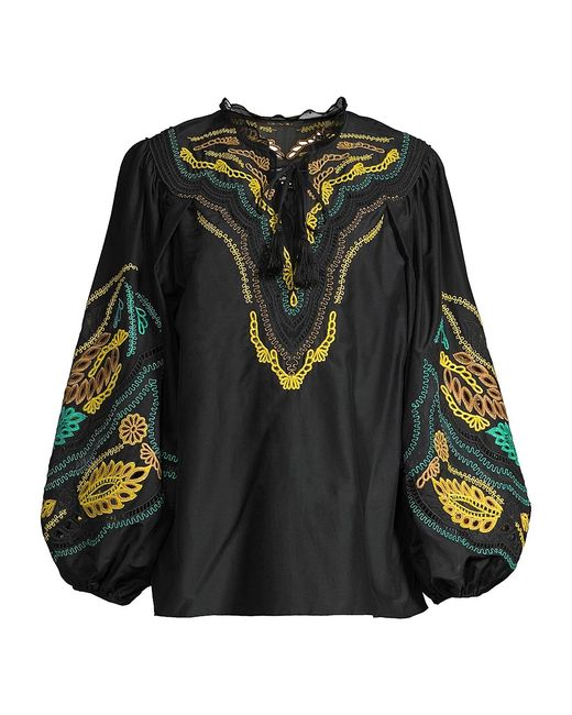 Kobi Halperin Kehlani Embroidered Silk Blouse