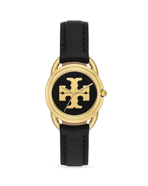 Tory Burch Miller Goldtone Leather Analog Watch