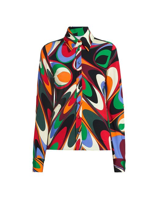 Pucci Printed Long-Sleeve Blouse