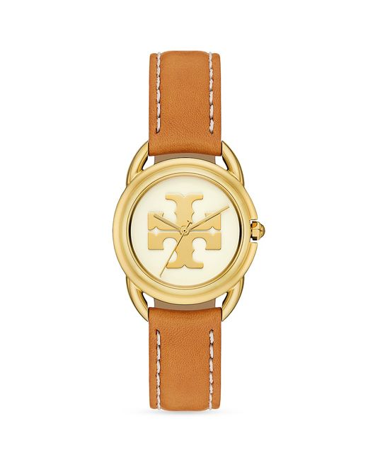 Tory Burch Miller Goldtone Leather Analog Watch