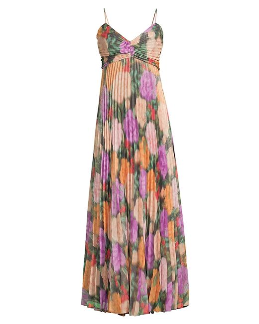 Ungaro Hadley Pleated Floral Gown
