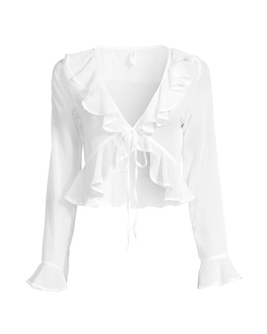 Kat The Label Winnie Ruffle-Trimmed Blouse