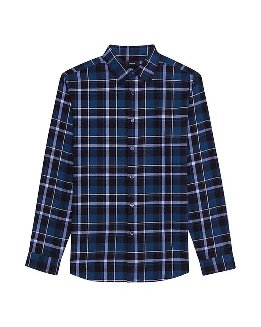 Theory Irving Plaid Button-Front Shirt