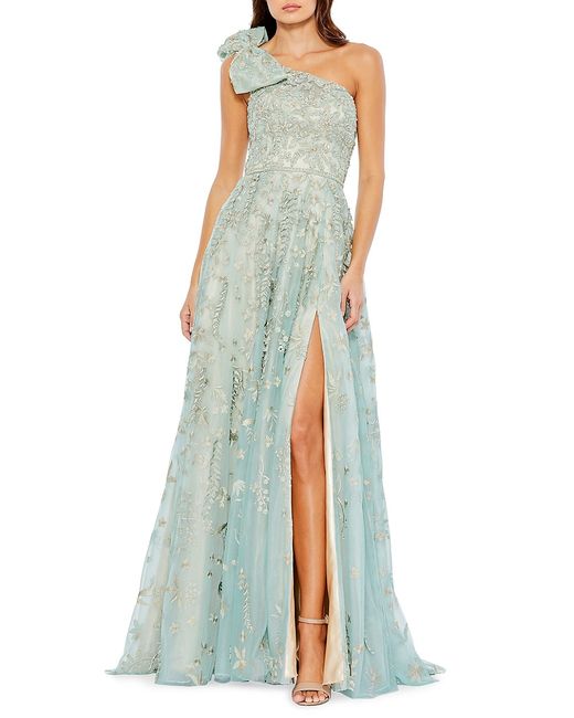 Mac Duggal Asymmetric Embellished A-Line Gown