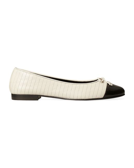 Tory Burch Bow Quilted Ballet Flats